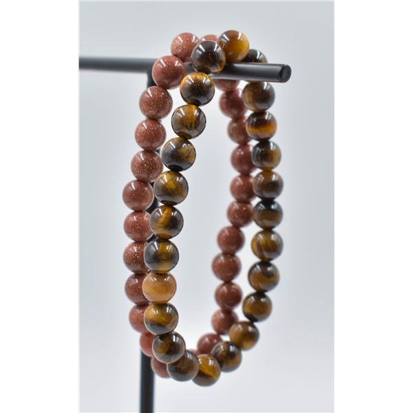 #31-NATURAL YELLOW TIGER EYE & GOLD SAND STONE