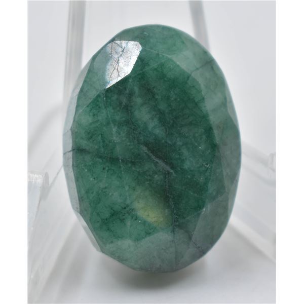 #320-NATURAL GREEN EMERALD GEMSTONE 128.0CT