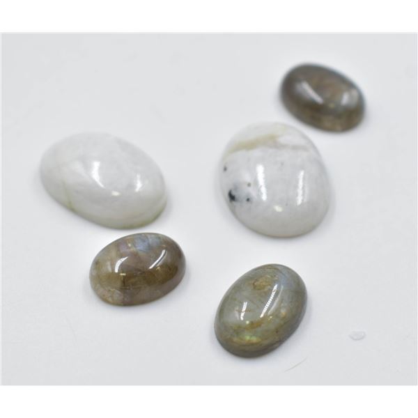 #329-NATURAL LABRADORITE & MOONSTONES  88.15CT