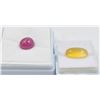 Image 1 : #285-NATURAL YELLOW CHALCEDONY 5.10CT & RUBY