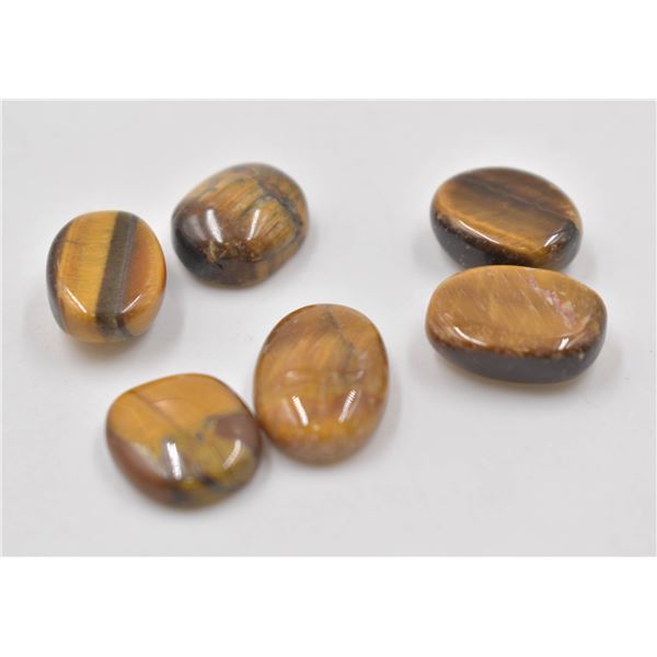 #303-NATURAL YELLOW TIGER EYE GEMSTONES 61.90CT