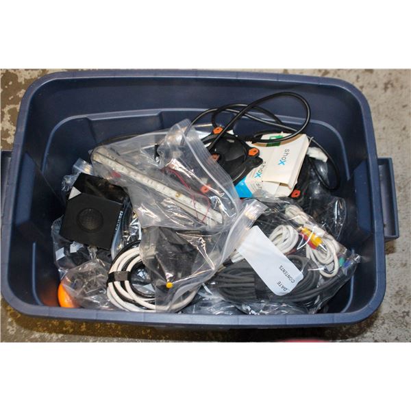 ASSORTED CONTAINER OF COMPUTER PARTS,