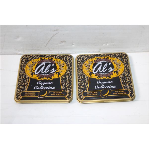 2 VINTAGE CIGAR TINS