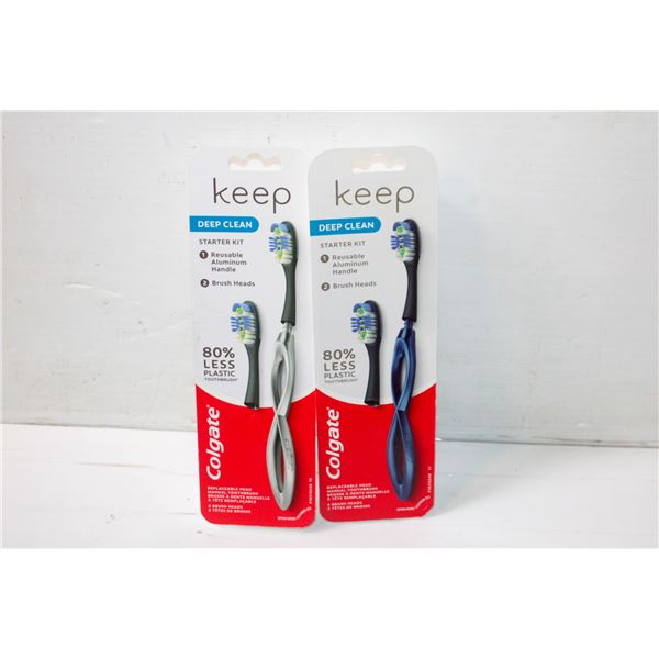 2 NEW COLGATE STARTER KITS TOOTHBRUSHES