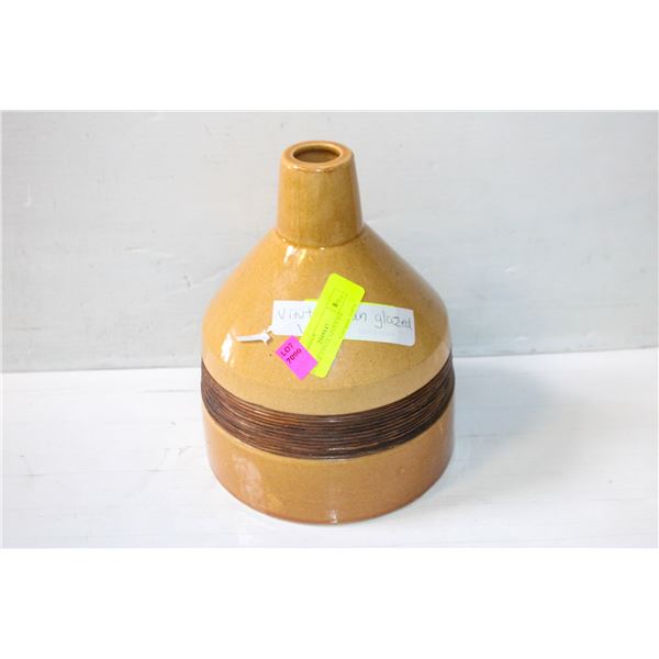 VINTAGE TAN GLAZED VASE