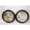 Image 1 : 2 WOODLAND YEAR PLATES WITH FRAMES