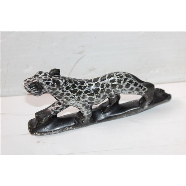 LEOPARD SCULPTURE STONE HANDCARVED