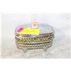 Image 1 : SMALL METAL FLOWER IMPRINTED CANDY CONTAINER