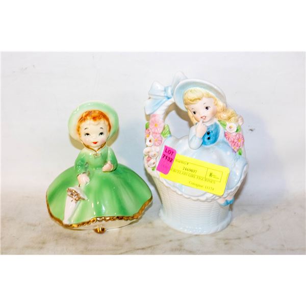 TWO PORCELAIN GIRL FIGURINES