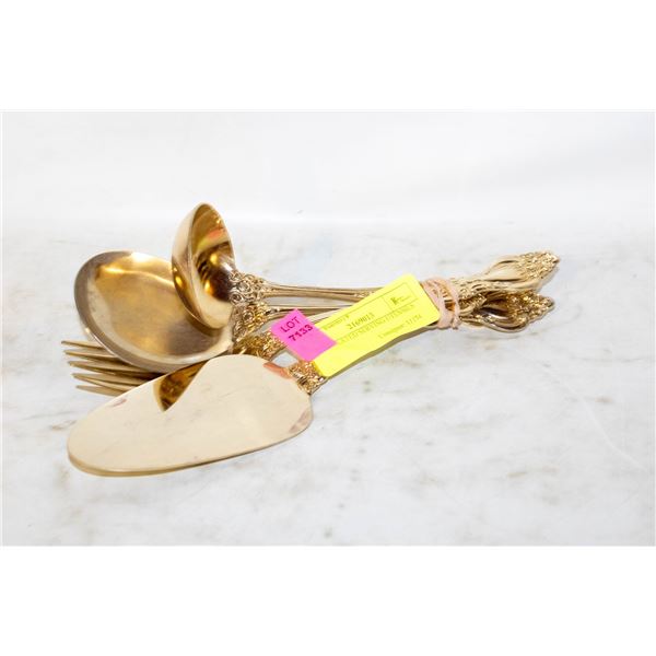 GOLD PLATED SERVING UTENSILS