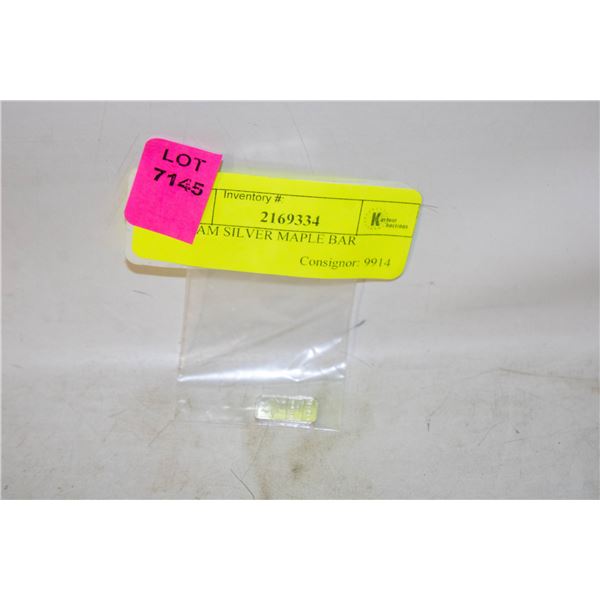 1 GRAM SILVER MAPLE BAR