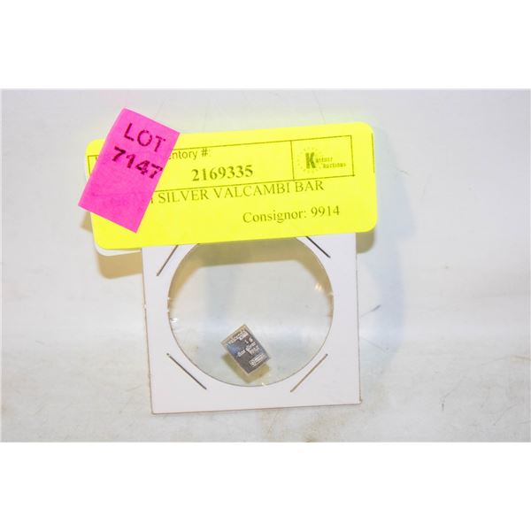1 GRAM SILVER VALCAMBI BAR