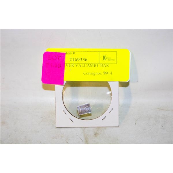 1 GRAM SILVER VALCAMBI  BAR