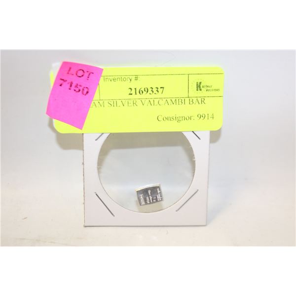 1 GRAM SILVER VALCAMBI BAR
