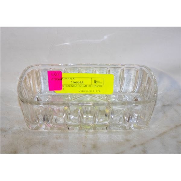 ANCHOR HOCKING STAR OF DAVID PRESCUT