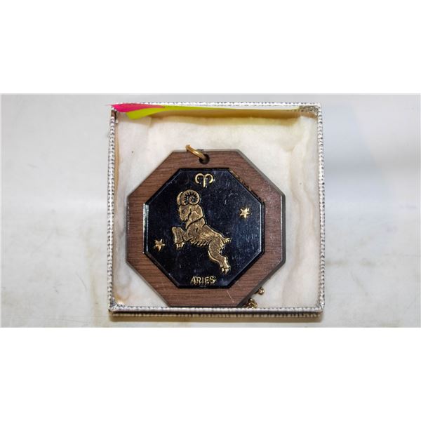 ARIES NECKLACE PENDANT WITH GOLD CHAIN FROM