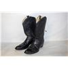 Image 1 : MENS SIZE 11 BLACK LEATHER COWBOY BOOTS-ESTATE