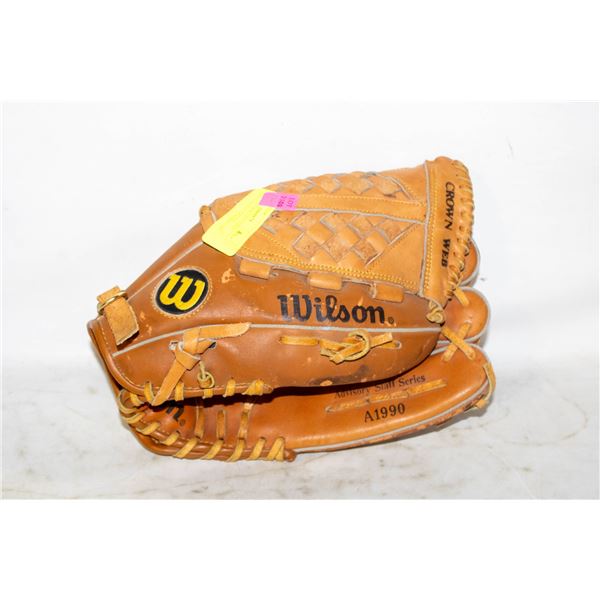 WILSON LEATHER LEFT HAND BASEBALL GLOVE-ESTATE