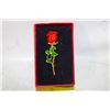 Image 1 : NEW RED ROSE BROOCH 2.2” GOLD TONE,