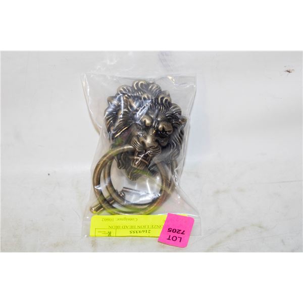 NEW BRONZE LION HEAD IRON HANDLE