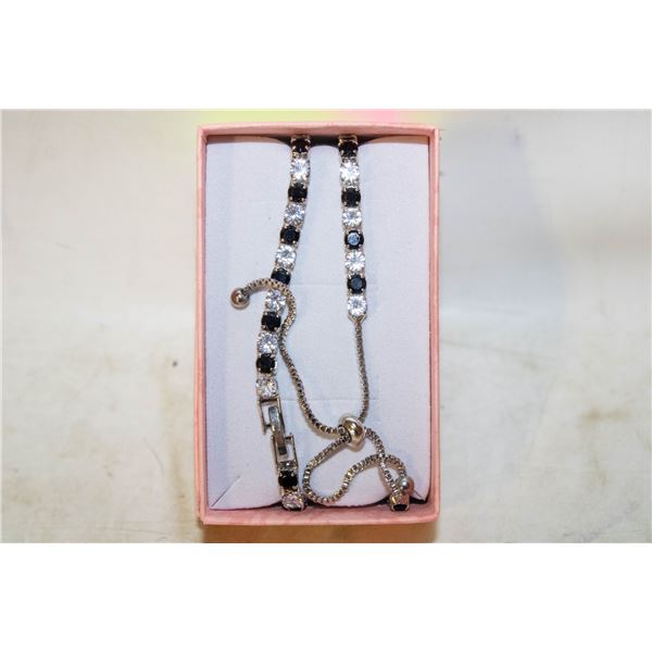 NEW 2 CUBIC ZIRCONIA BRACELETS SLIP,