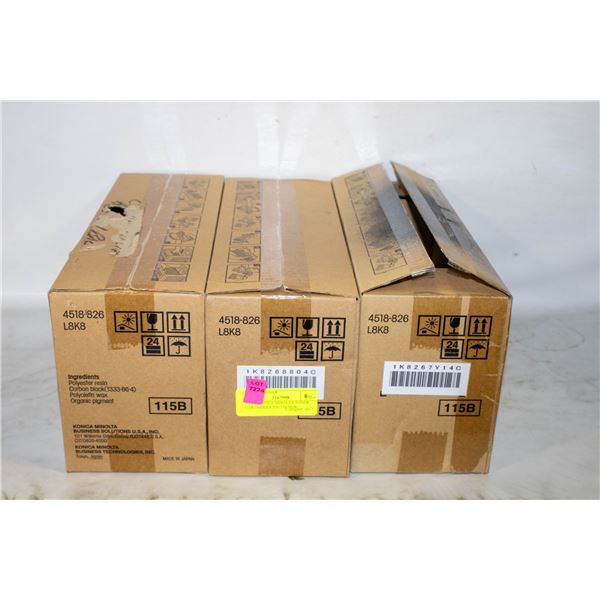 LOT 3 KONICA MINOLTA TONER CARTRIDGES TN- 110 NEW