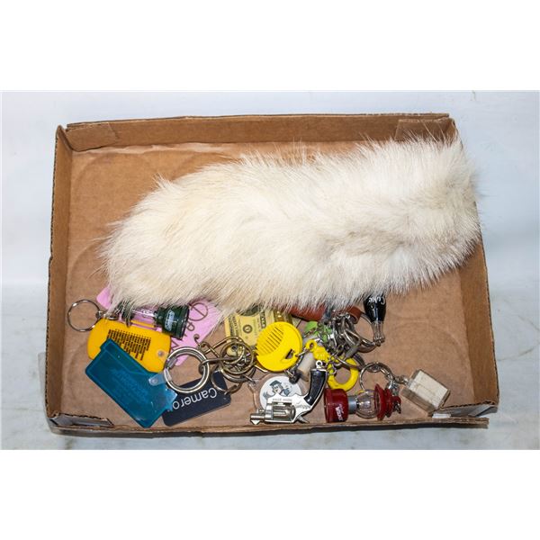 VINTAGE KEYCHAINS - CARDS/MONEY/GUNS/FLASHLIGHTS