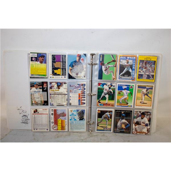 BINDER OF BASEBALL CARDS