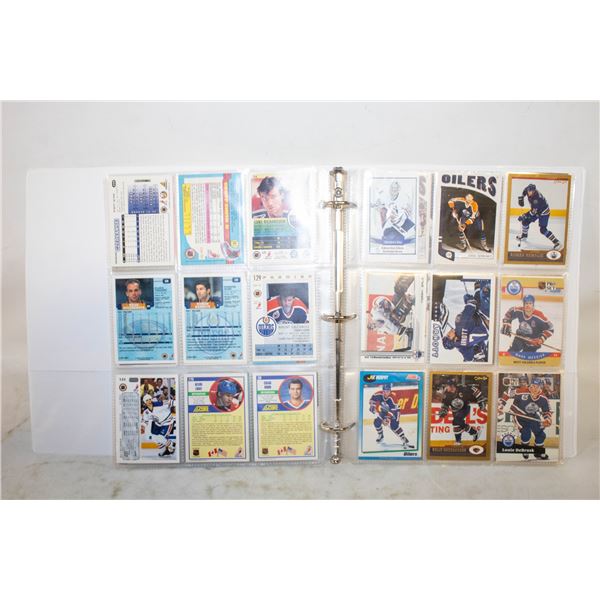 BINDER OF ALL OILERS CARDS