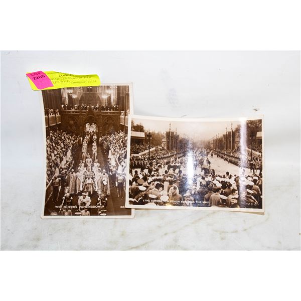 KING AND QUEEN ELIZABETH II POST CARDS WITH