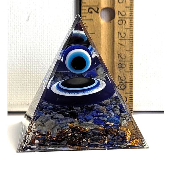 14) HEALING PYRAMID WITH EVIL EYE WITHIN