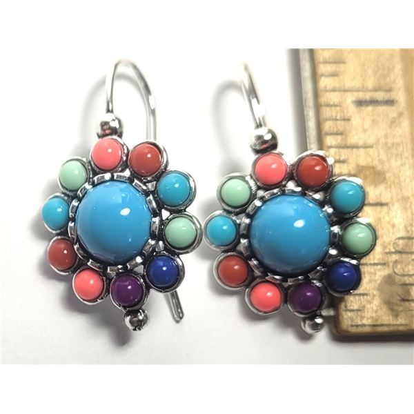 24) CHAKRA FLOWER DROP EARRINGS