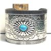 Image 1 : 21) SILVER TONE 2" WIDE CARVED CUFF STYLE