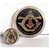 Image 1 : 15) FREE MASONS ENCAPSULATED TOKEN &