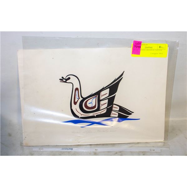 SWAN SIGNED ORIGINAL NATIVE ART