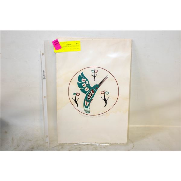 HUMMINGBIRD SIGNED ORIGINAL NATIVE ART