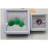 Image 1 : #263- NATURAL AMETHYST 2.30CT& CHRYSOPRASE 8.45CT
