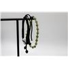 Image 1 : #131-NATURAL JADE JADEITE DONUT & BEAD BRACELET