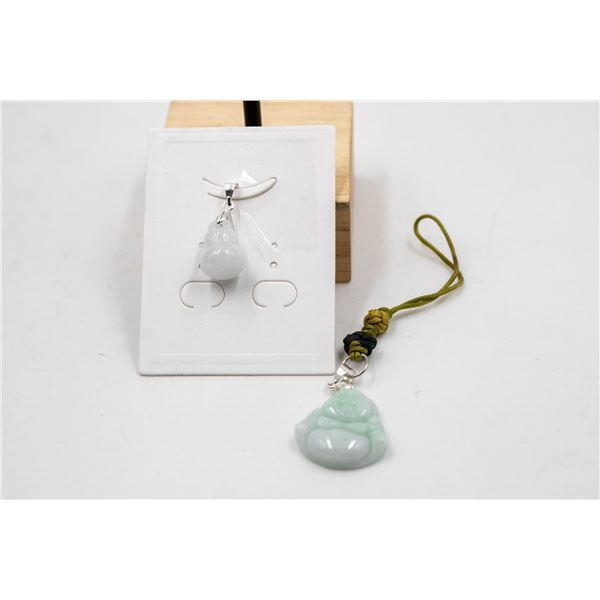 #103- NATURAL JADE JADITE PENDANT & CAR HANGER