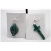 Image 1 : #154-NATURAL JADE JADEITE PENDANT 2PCS