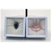 Image 1 : #363-NATURAL SAPPHIRE 8.15CT & ROSE QUARTZ 17CT