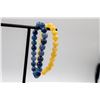 Image 1 : #33- NATURAL BLUE JADE & YELLOW CHALCEDONY
