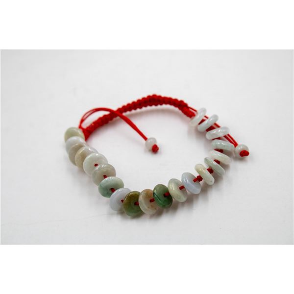 #118-NATURAL JADE JADEITE DONUT BRACELET