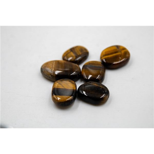 #301-NATURAL YELLOW TIGER EYE GEMSTONES 61.55CT
