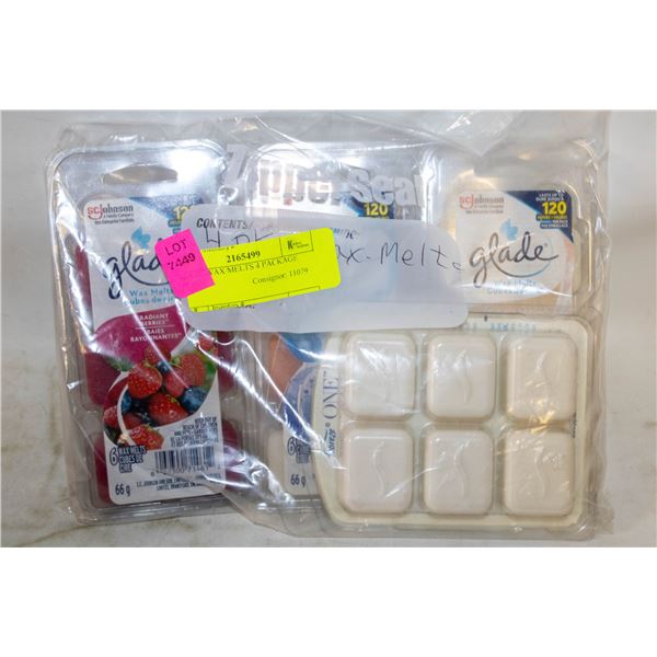 GLADE WAX MELTS 4 PACKAGE NEW