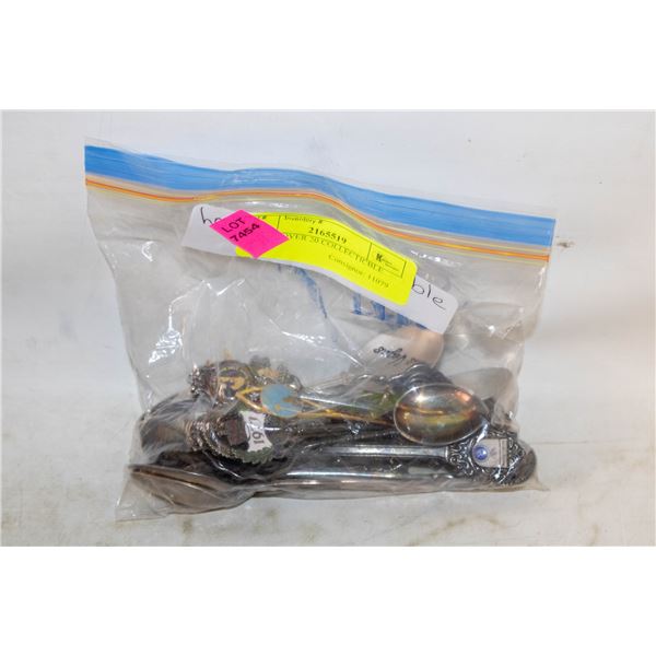 LOT OF OVER 20 COLLECTICBLE SPOONS