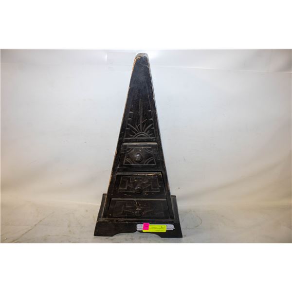 VINTAGE HAND CARVED WOODEN PYRAMID