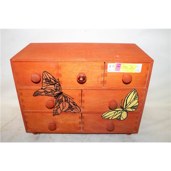 7 DRAWER BUTTLERFLY STORAGE BOX