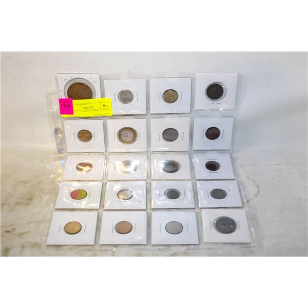 SHEET OF 20 COLLECTIBLE COINS