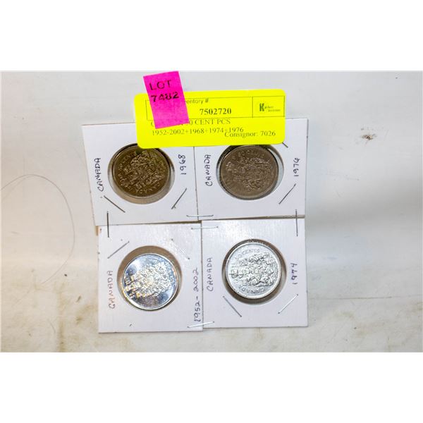 CANADA 50 CENT PCS 1952-2002+1968+1974+1976
